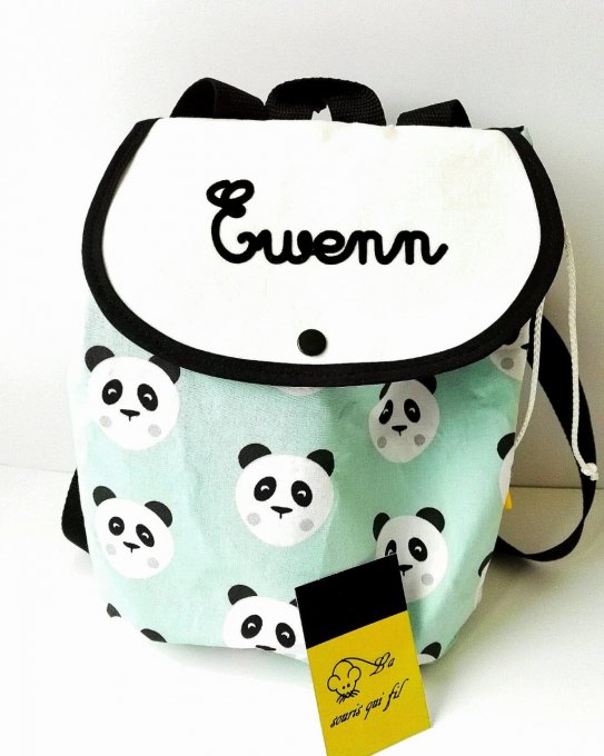 sac à dos  panda menthe