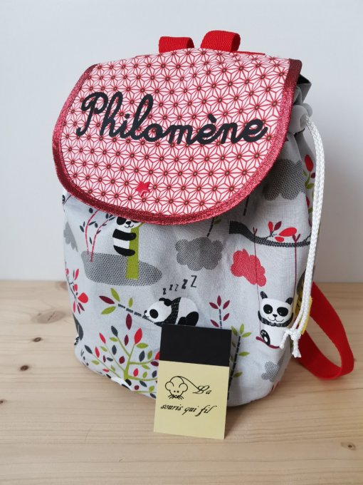 sac à dos  panda bambou saki