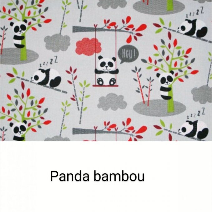 Couverture motifs panda bambou
