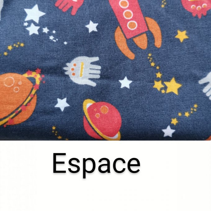 pochette personnalisé motifs espace écriture blanche 