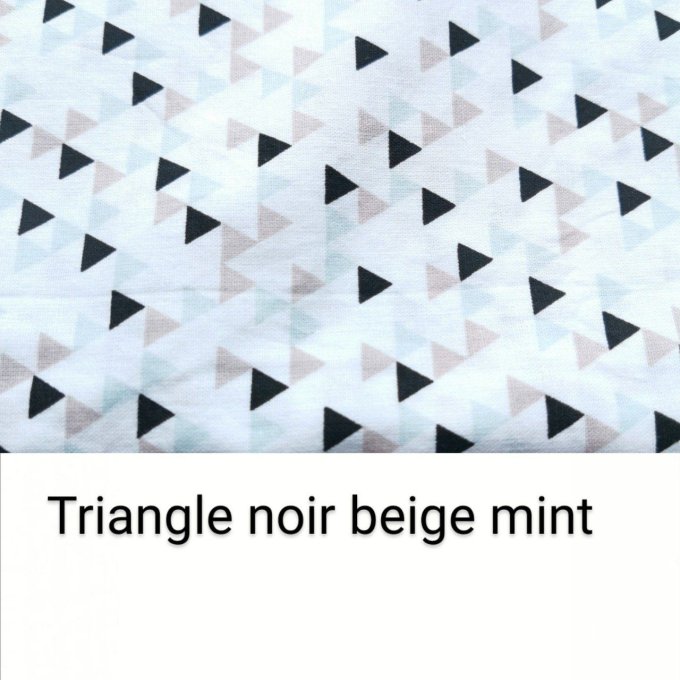 Sac lapin motifs triangles unis beige 