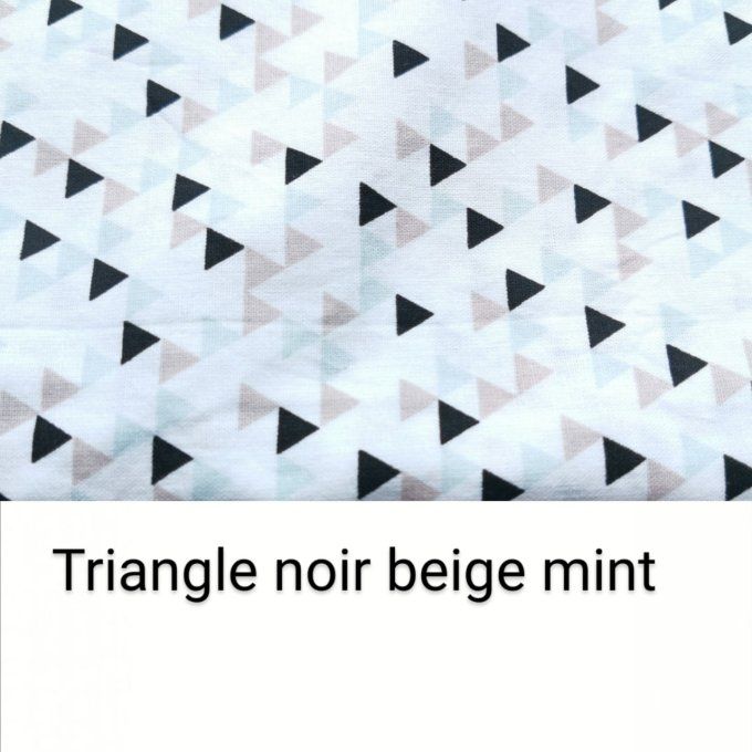 Sac lapin motifs triangles unis noir 