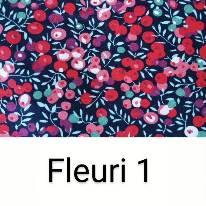lot de 10 carrés coton lavables motifs fleuri 1
