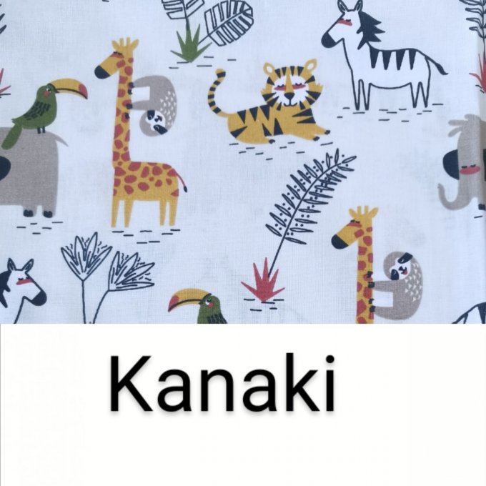 Trousse de toilette personnalisé motifs KANAKI simili Curcuma écriture noire 