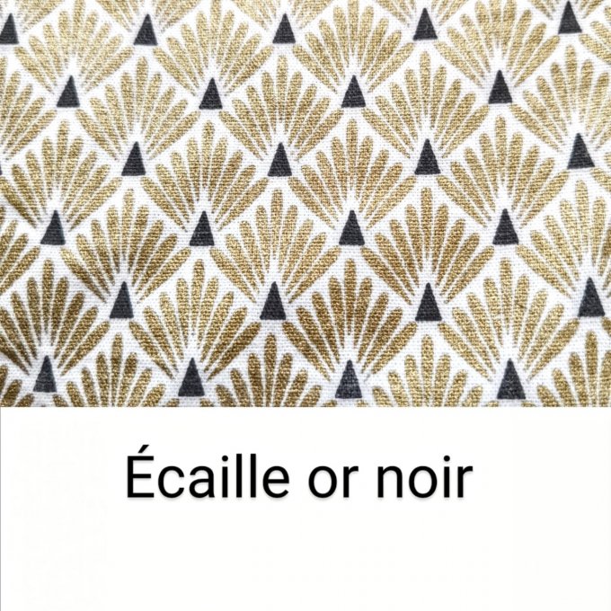 Botte de Noël simili or et motifs écailles or noir 