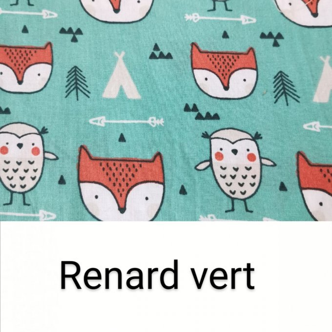 sac à dos  renard orange et menthe