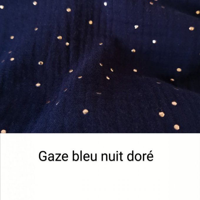 Botte de Noël bleu et gaze bleu nuit doré 