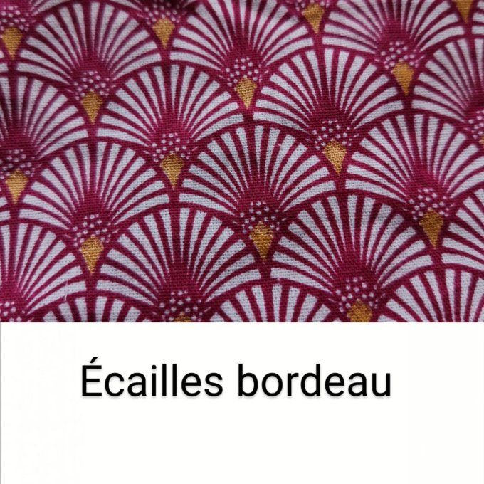 Panier personnalisé écailles bordeaux unis 