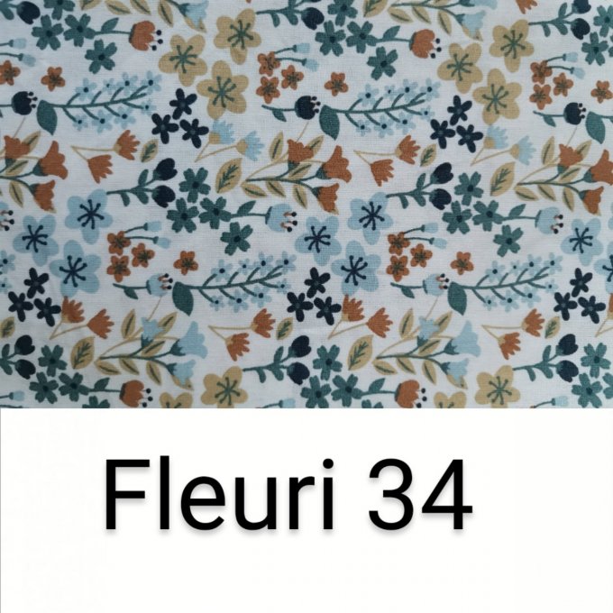 bavoir bandana motifs fleuri n°34