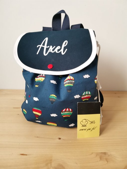 sac à dos  montgolfière bleu marine