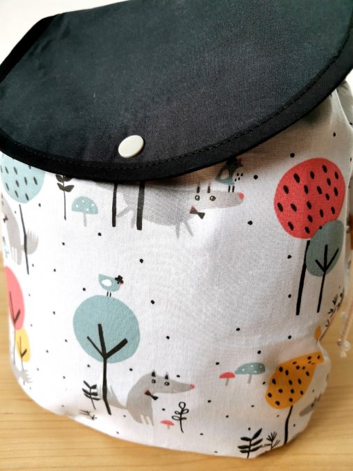 sac à dos motifs loups 