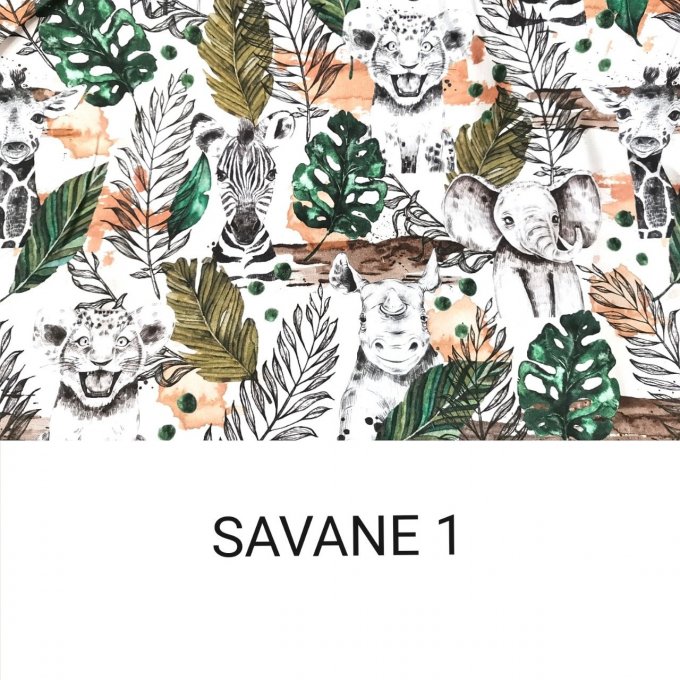 Couverture motifs savane  et unis rose