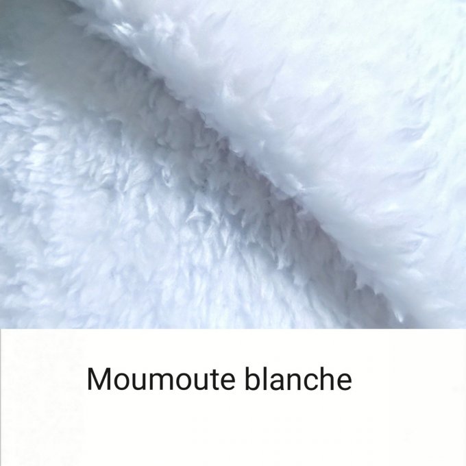 Botte de Noël beige et moumoute blanche 