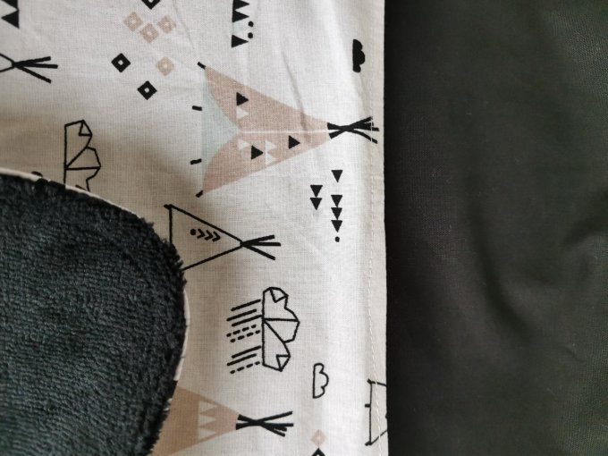 bavoir cantine motifs tipi unis noir éponge noire 
