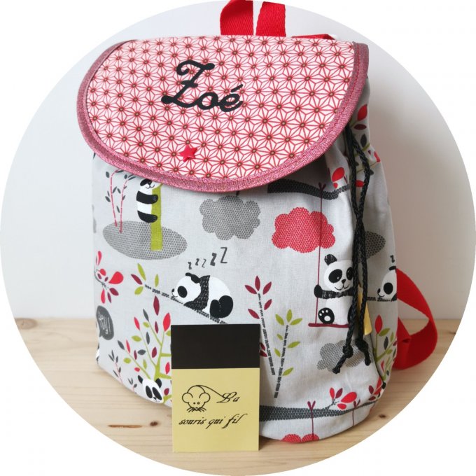 sac à dos  panda bambou saki