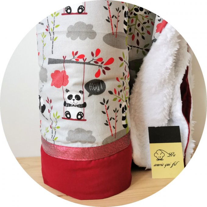 Couverture motifs panda bambou