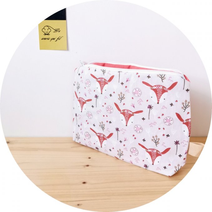 pochette personnalisé motifs biche écriture noir 