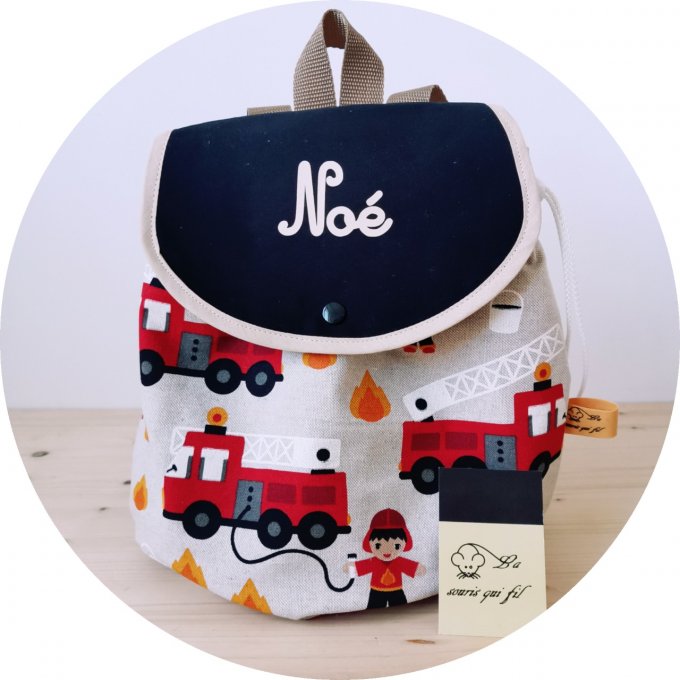sac à dos pompier / unis noir 