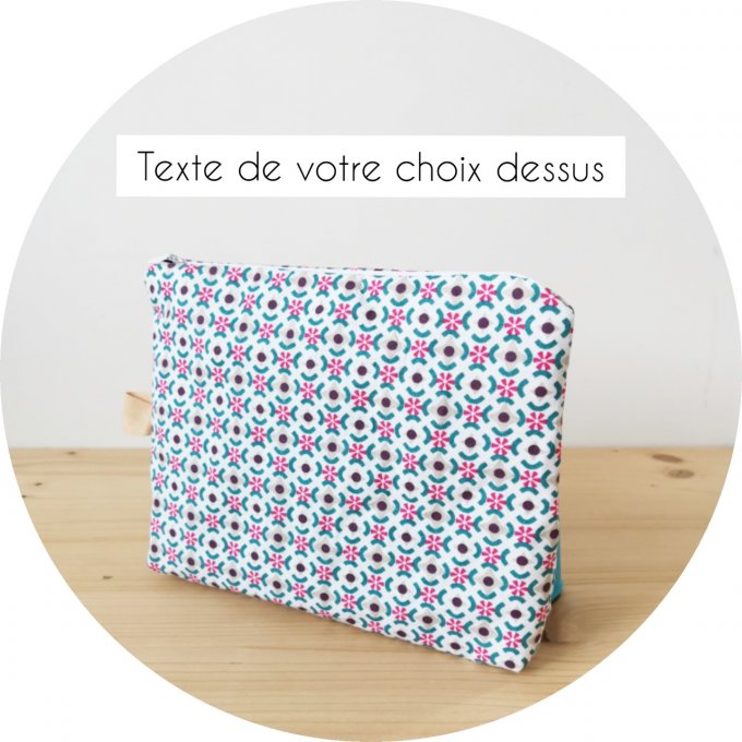 pochette personnalisée  texte au choix