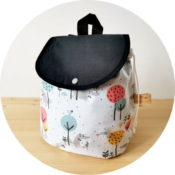 sac à dos motifs loups 