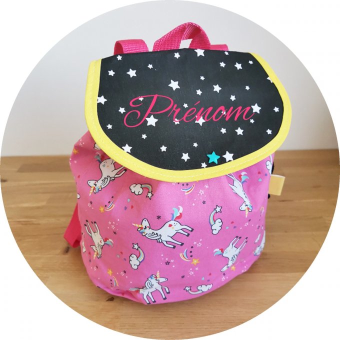 sac à dos enfant motifs licorne rose
