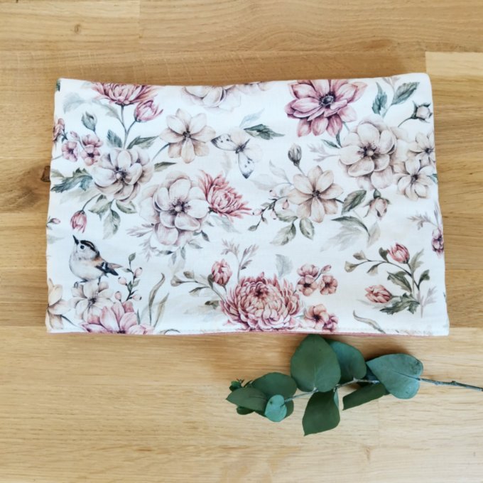 Tour de cou nature florale molleton cassonade  taille 12-18mois 