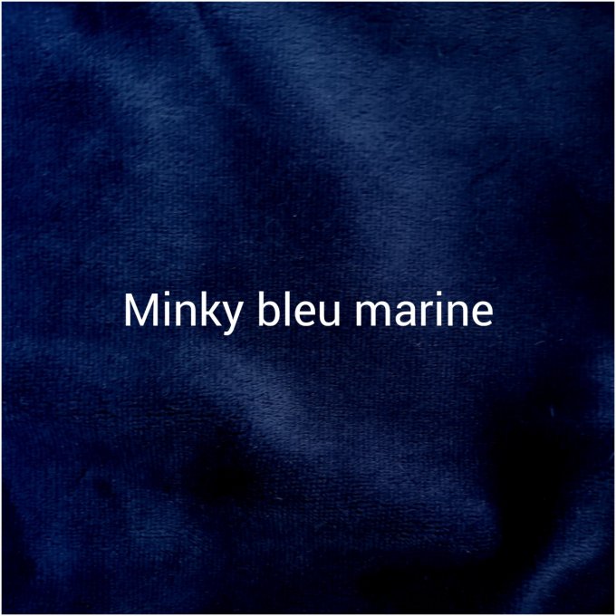 Tour de cou fleuri n°2 minky bleu 