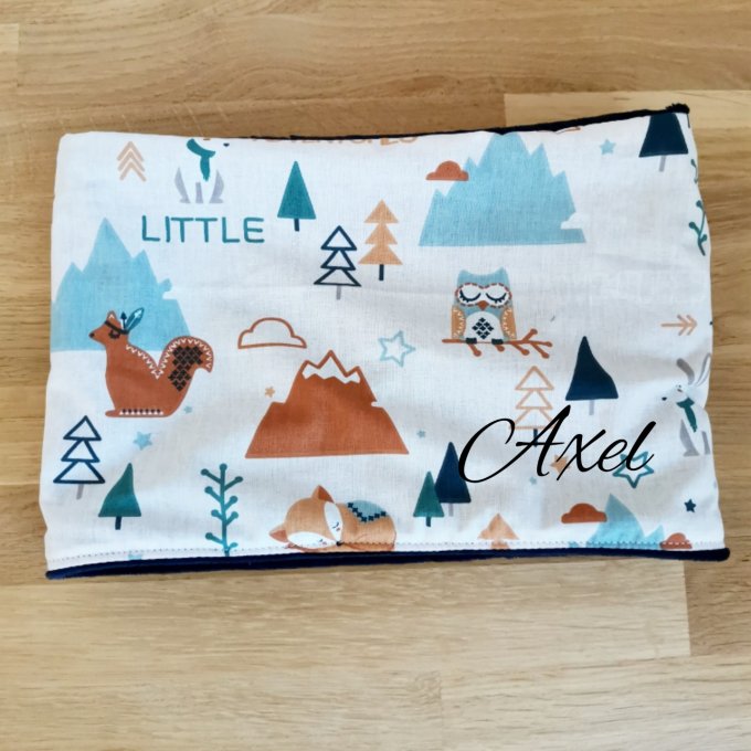 Tour de cou tamias minky bleu  taille 2-5ans 
