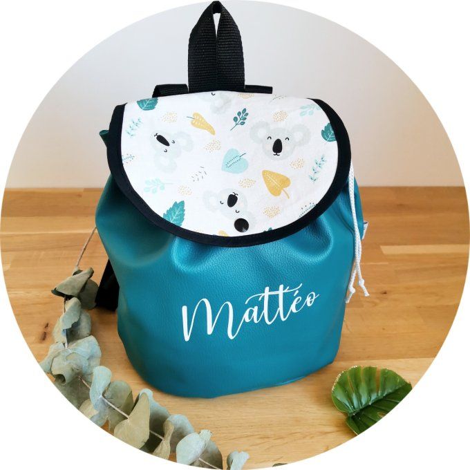 sac à dos  enfant motifs KOALA simili canard 